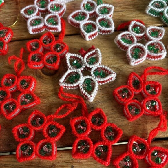 VTG Handmade Christmas Ornament Lot - Picture 5 of 16